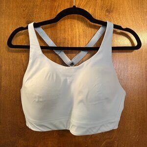 Athleta Advance Bra 36D White Blue Medium Support